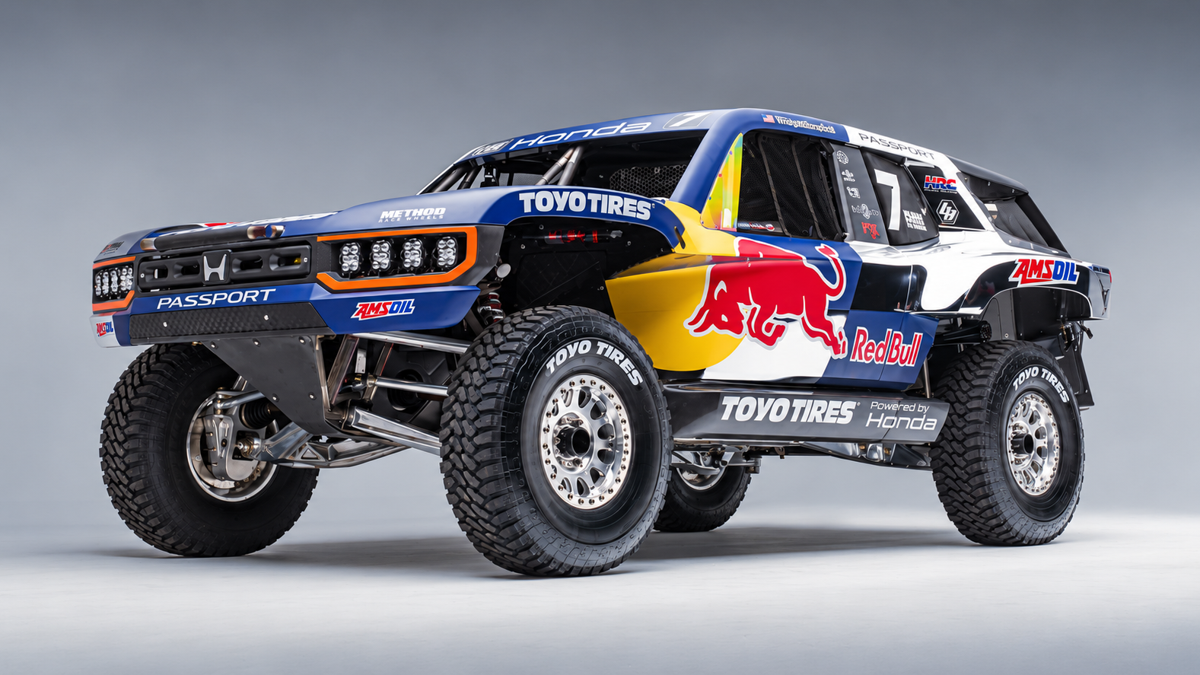 Honda's 1,300-HP hybrid Passport Baja spec takes aim at trophy truck racing
