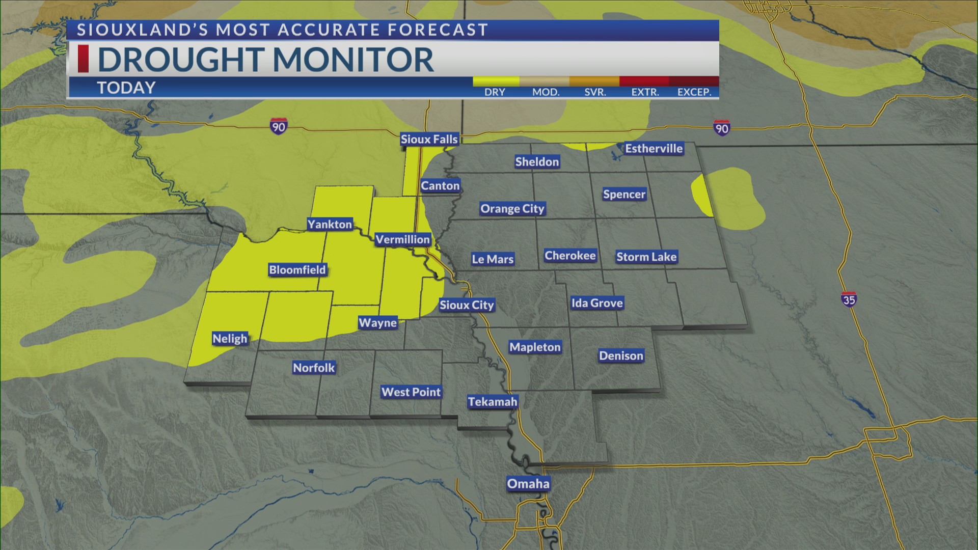 KCAU 9 5pm quick weather forecast – 10/29/2026