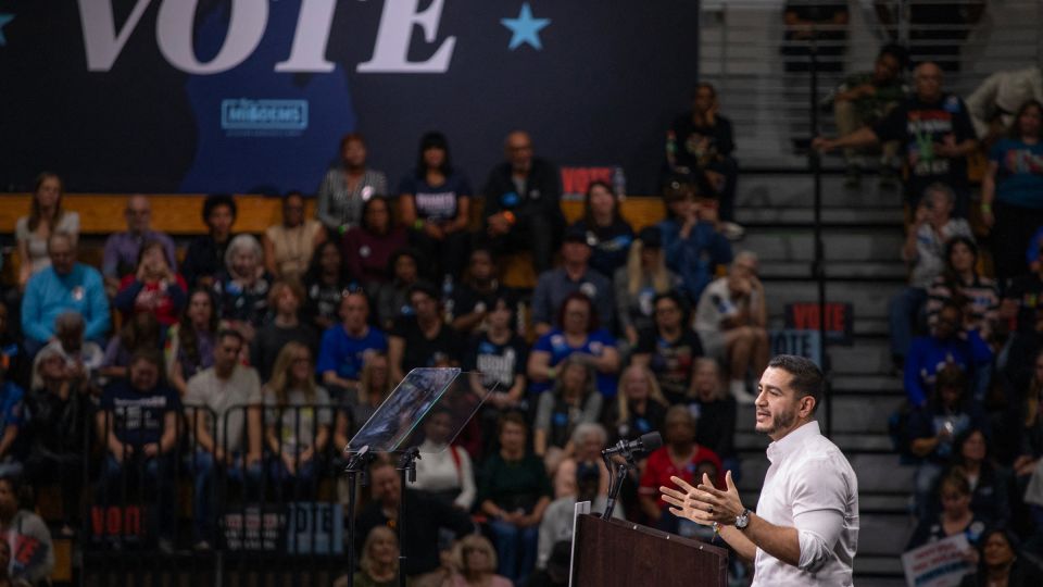 Michigan Democrat senatorial candidate Abdul El-Sayed speaks at a midterm campaign rally in Detroit, Michigan on October 24. - Bill Pugliano/AFP/Getty Images