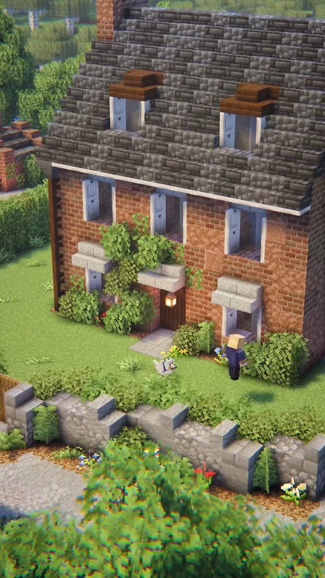 Building a cozy British starter house in Minecraft