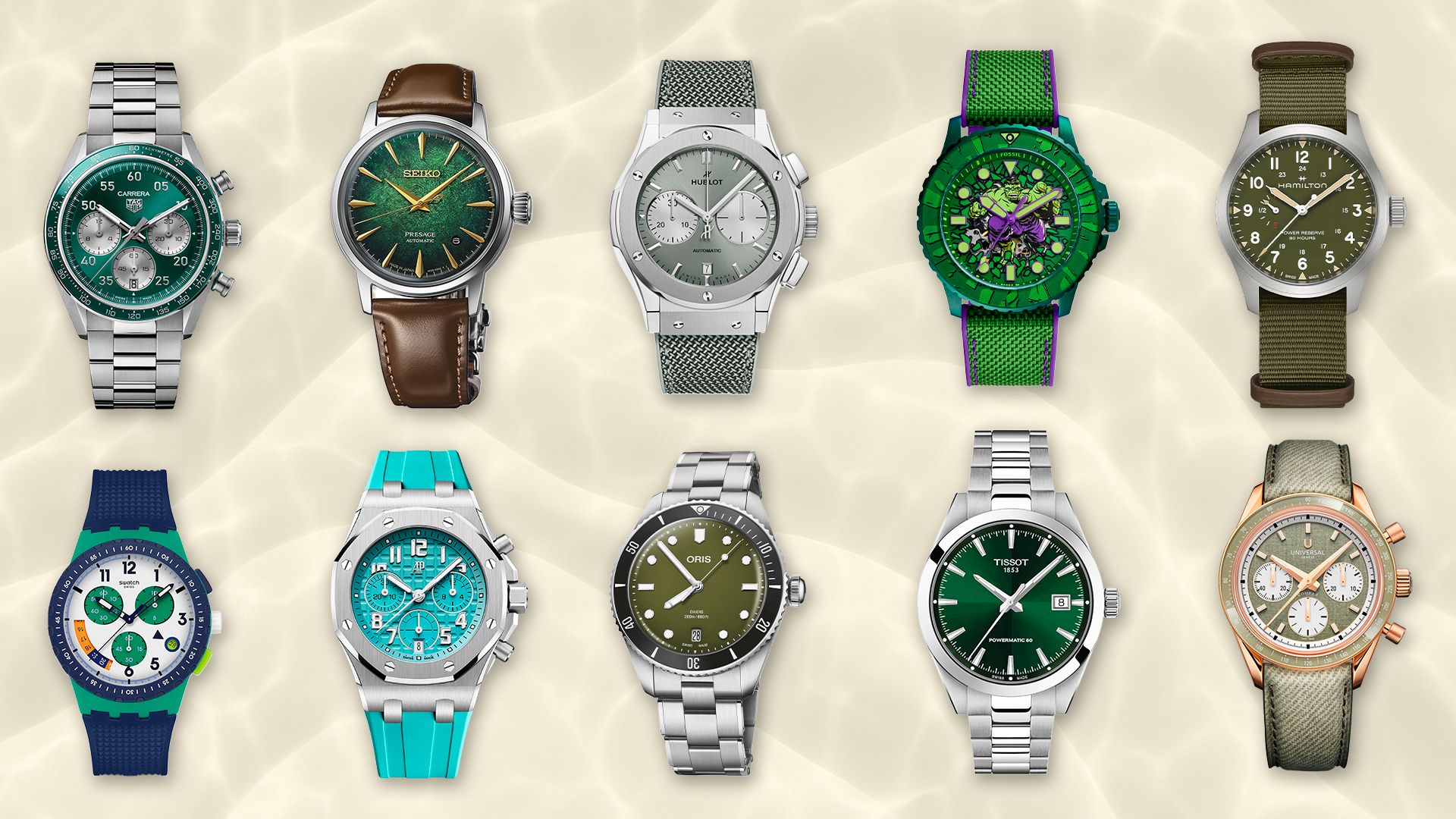 Les 10 plus belles montres vertes pour homme : TAG Heuer, Swatch ...