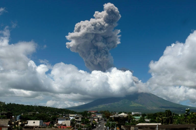 Philippines raises volcano alert level as blast sends ash skyward