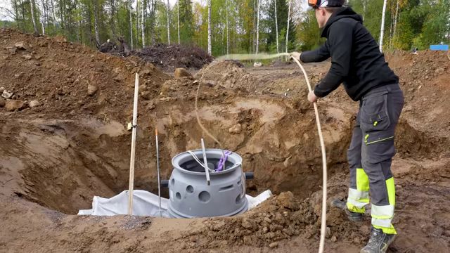 Deep excavation and setting a Class 1 oil separator tank