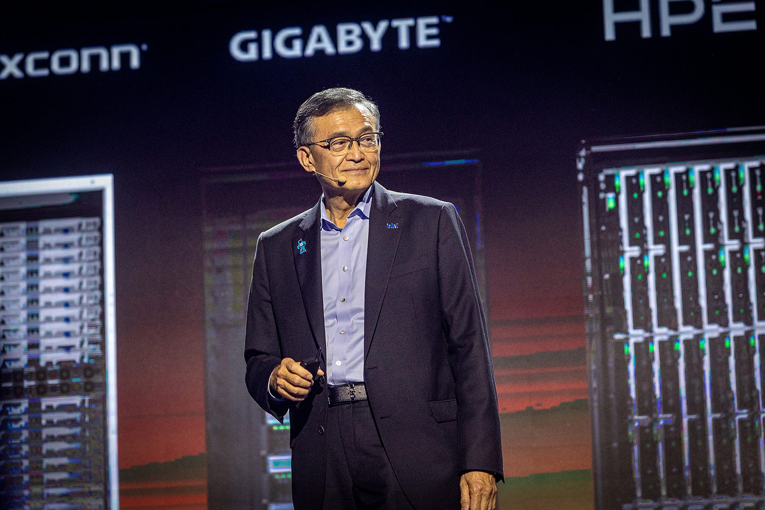 Intel CEO Lip-Bu Tan in Taipei, Taiwan in June. Tan cited supply chain issues in the company's lackluster performance. (Cheng Chia Huang / Getty)