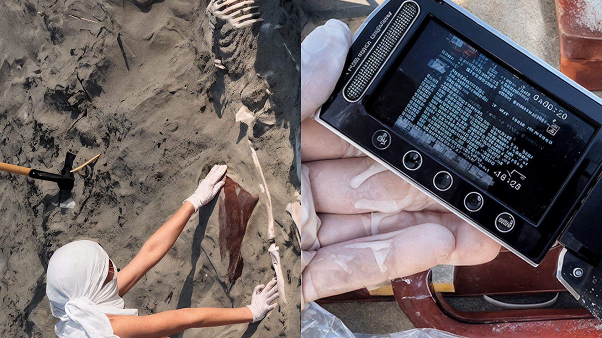 Man finds skeleton with briefcase while digging