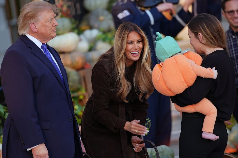 Donald Trump reaches for Melania's hand on White House porch but is ...
