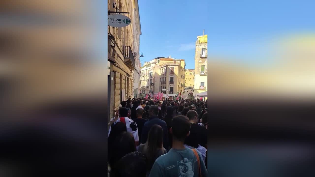 Italy's general strike: Sardinian protesters take to streets with ...