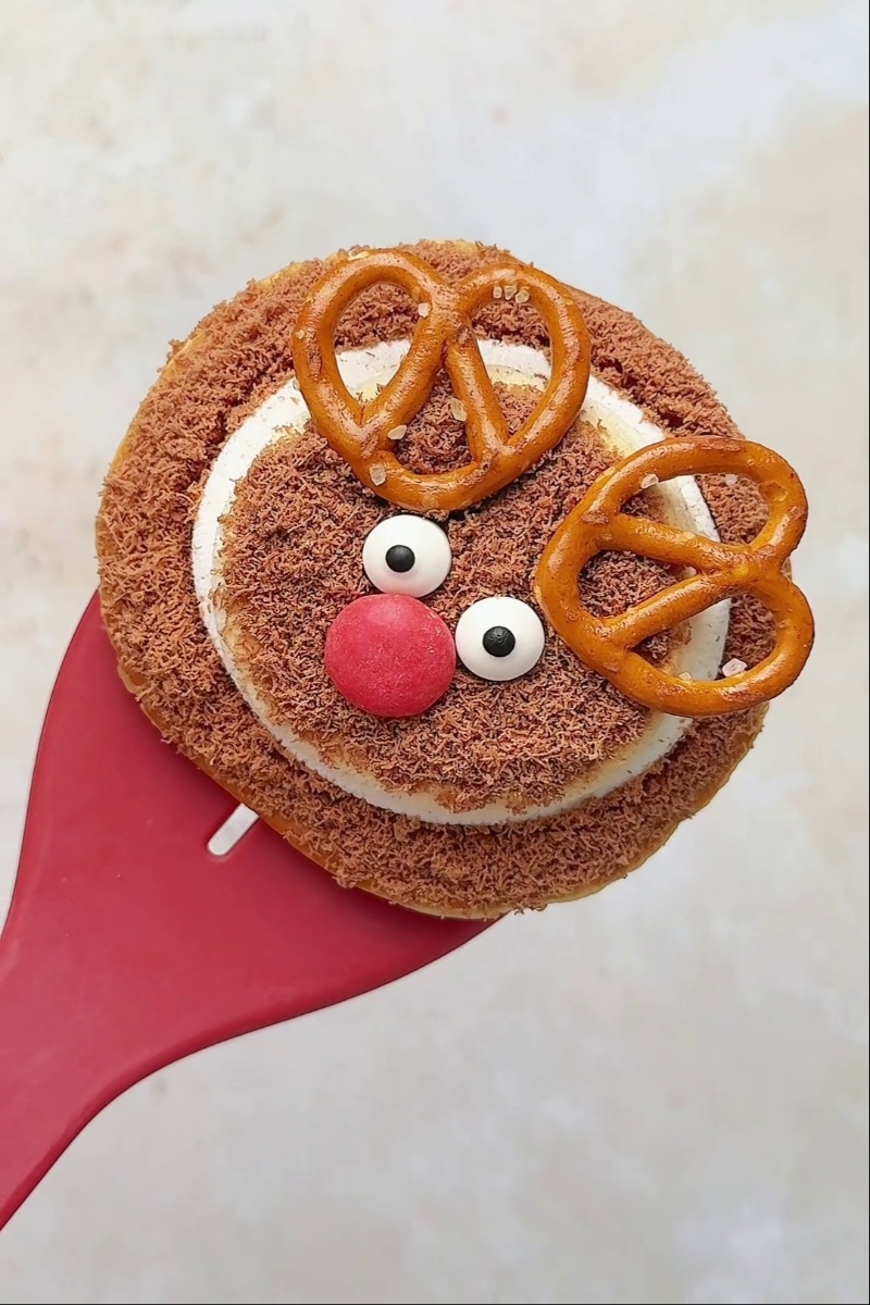 Tortitas festivas con forma de reno