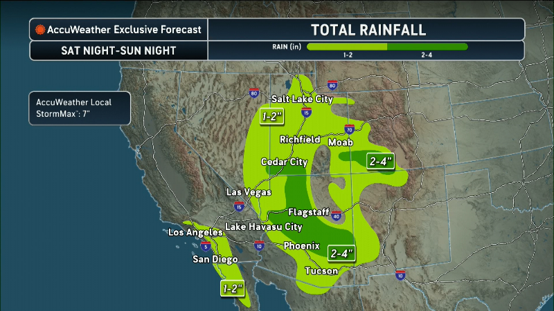 Weekend rain and snow bring flash flood risk back to the Southwest