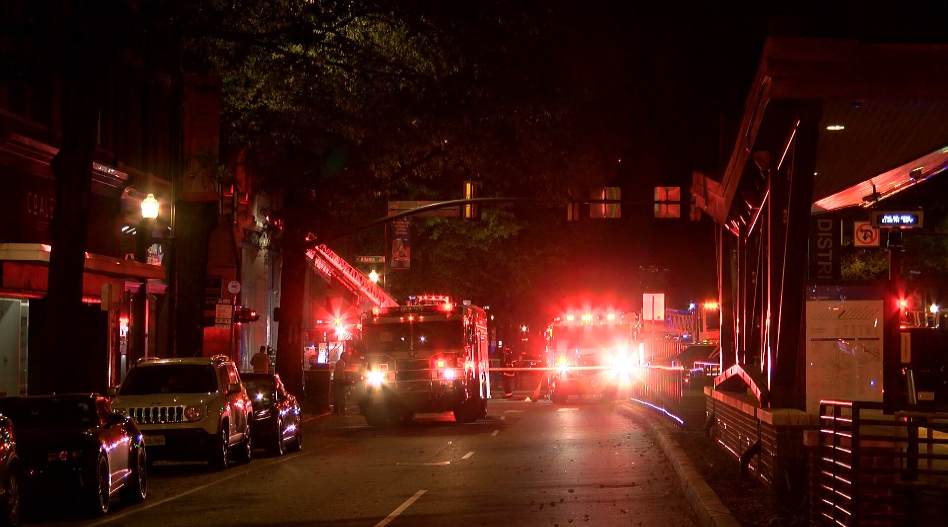 3-alarm fire breaks out inside building on West Broad Street