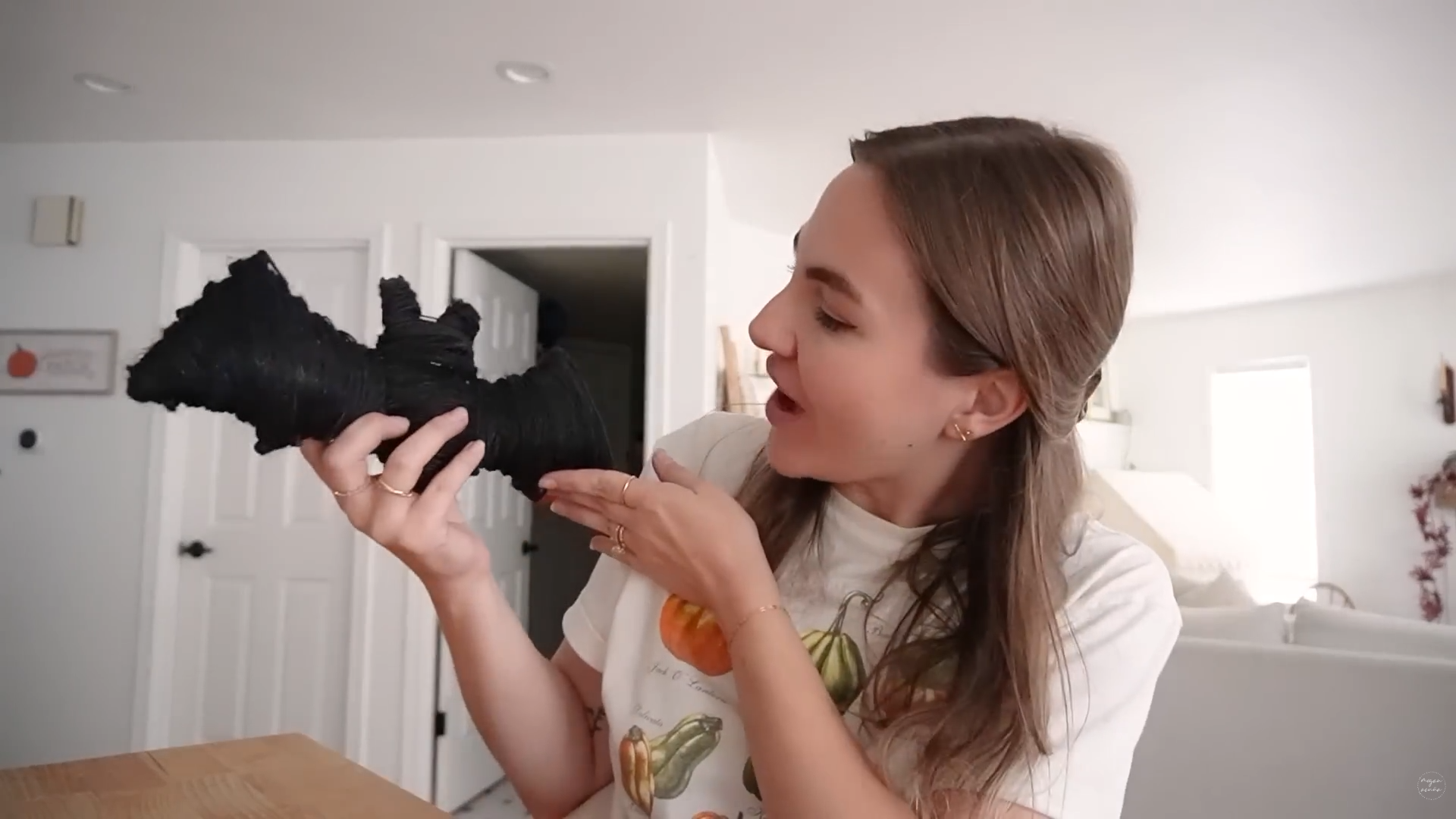 Halloween crafts and fall decorating on a cozy autumn day