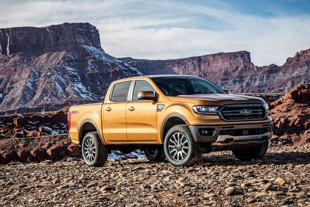 Diapositiva 5 de 12: Starting MSRP: TBA Fordâ??s hotly anticipated Ranger midsize pickup will arrive in early 2019, and with it the FX4 off-road version. Under the hood will be a twin-turbo 2.3-liter four-cylinder, which in the current Mustang produces a respectable 310 horsepower and 350 lb-ft of torque. Making the most of all that grunt is a 10-speed automatic transmission which, if itâ??s like the one paired with the Mustang, should be a hoot. Range settings for the FX4 will be 2-high, 4-high and 4-low. There are Dana axles on both ends for 4x4 trail cred, independent up front and an electronic-locking solid rear. The terrain management system controls gearing, throttle response, and other vehicle controls based on four driver-selectable settings: normal; sand; mud and ruts; and grass, gravel, and snow. Thereâ??s also crawl control for speeds between one and 20 mph, allowing the driver to focus on steering. All-terrain tires provide an additional bit of traction, and off-road -tuned suspension keeps things under control. A heavy-gauge steel bash plate up front and skid plates along the frame keep the FX4 protected should the driver miss the ideal line. Inside, thereâ??s an 8-inch infotainment system for audio, and dual-screen LCD instrument panel for navigation and real-time vehicle information. Automatic emergency braking is also standard. Explore all the latest from Ford on MSN Autos
