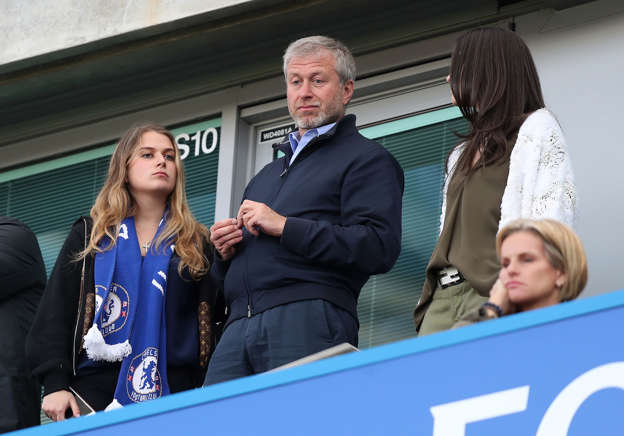 FILE: Chelsea owner Roman Abramovich with his daughter Sofia Abramovich (left) in the stands