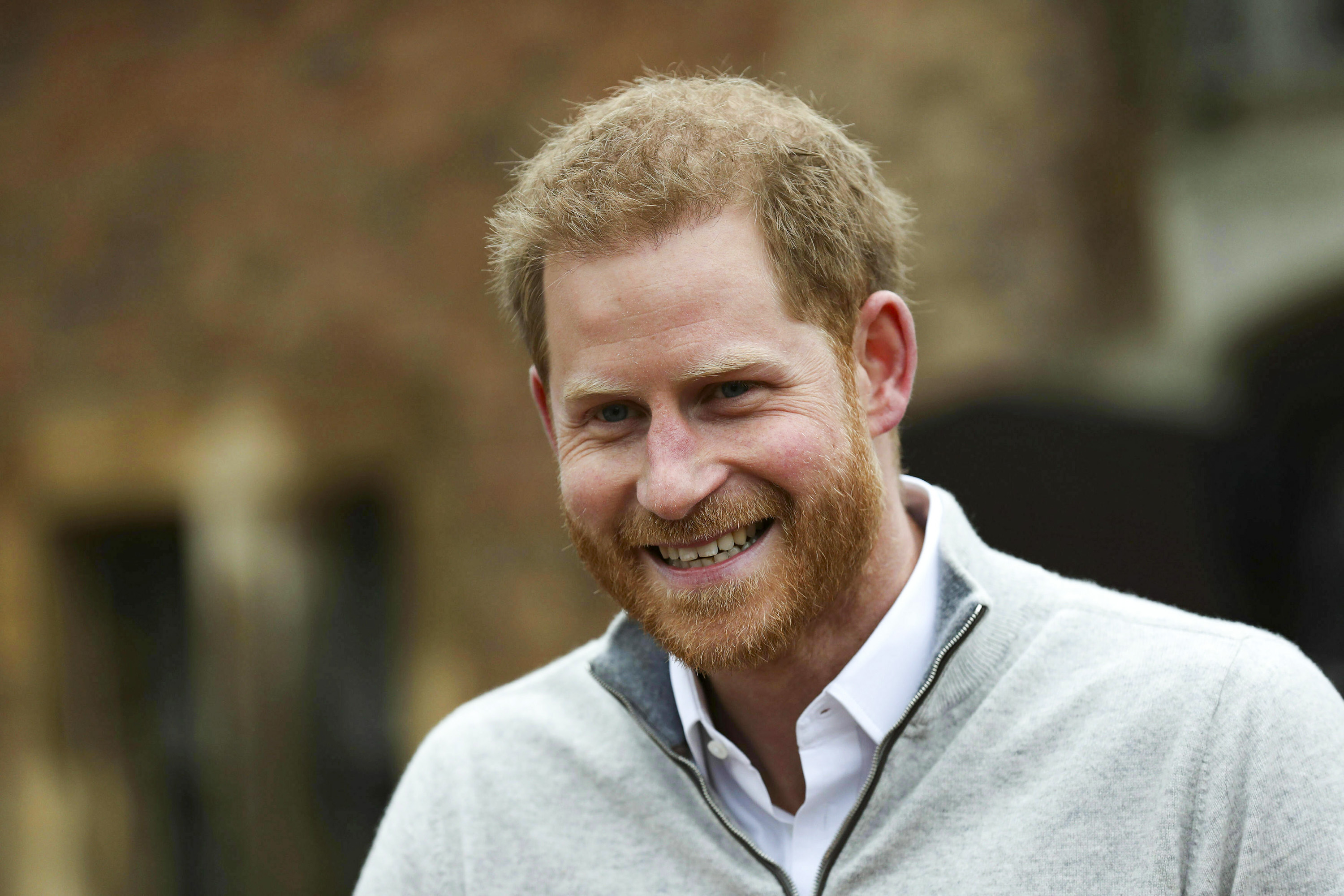 Slide 1 of 18: Britain's Prince Harry speaks at Windsor Castle, Windsor, England, Monday May 6, 2019, after his wife Meghan, the Duchess of Sussex gave birth to a baby boy. It is the first child for Harry and Meghan, who married a year ago. (Steve Parsons/Pool via AP)