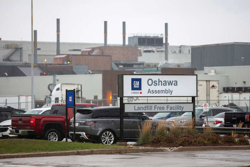 The General Motors assembly plant in Oshawa