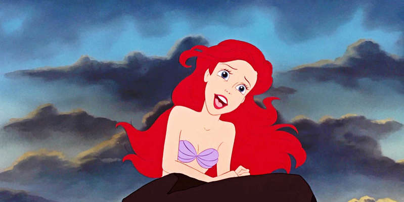 Ariel as she appeared in the original Disney cartoon back in the 190s