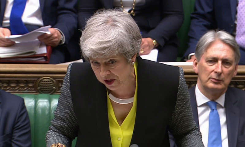 总理特里萨·梅在伦敦下议院首相问题期间发表讲话。 （照片由House of Commons / PA Images通过Getty Images提供）