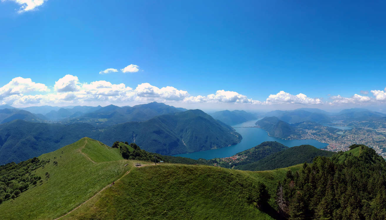 Слайд 5 из 22: View from Monte Boglia of Lake di Lugano, Switzerland