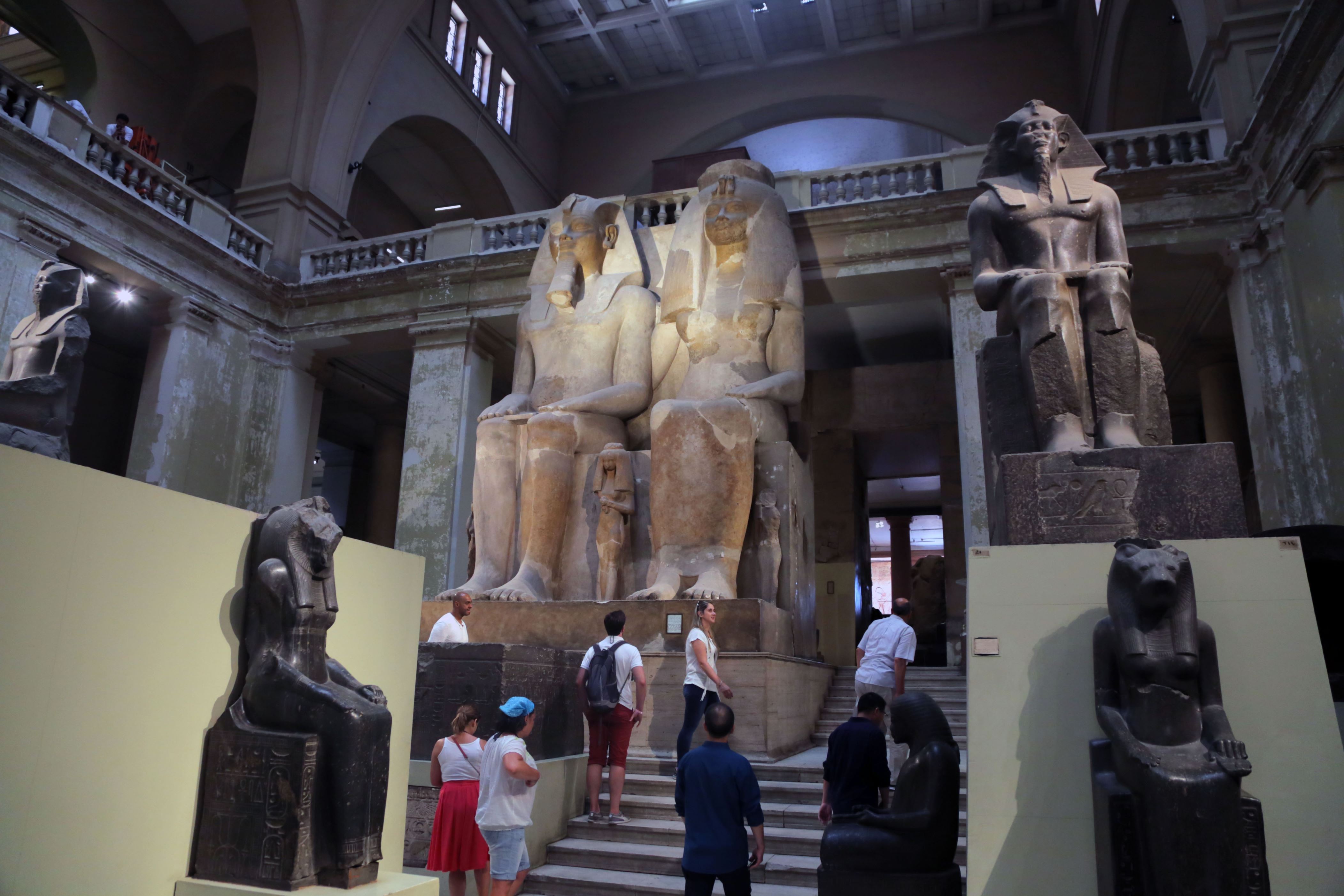 CAIRO, May 18, 2018 -- Visitors visit the Egyptian Museum on the International Museum Day in Cairo, Egypt, on May 18, 2018.(Xinhua/Ahmed Gomaa via Getty Images)