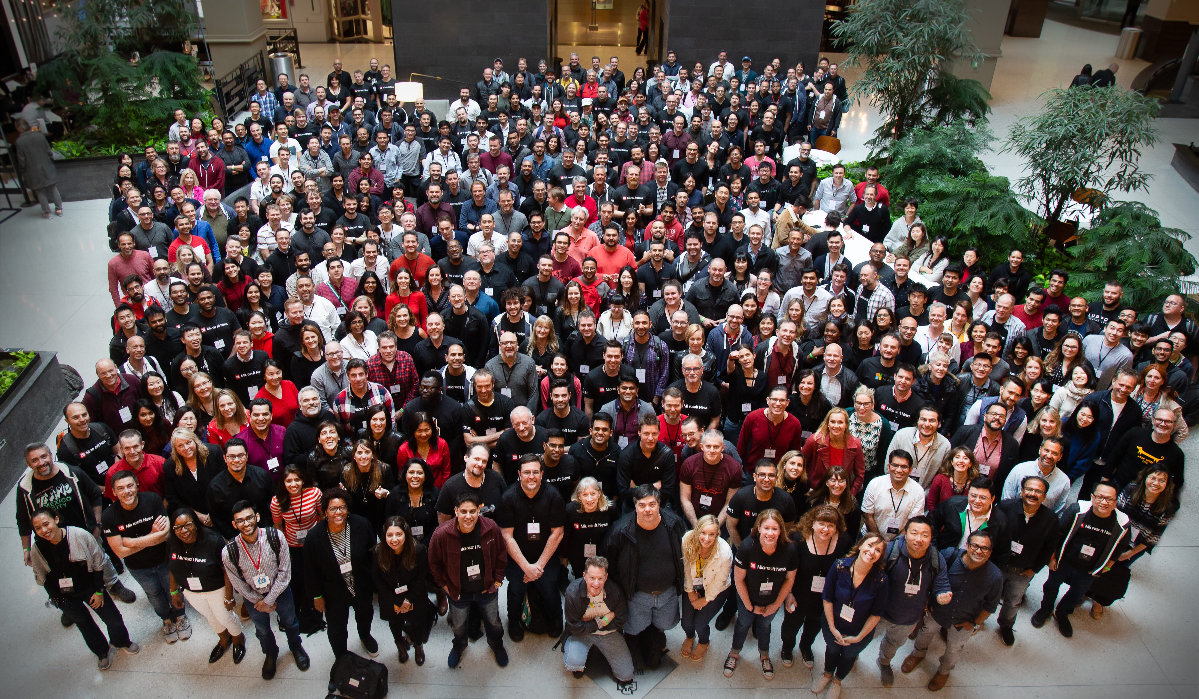 The Microsoft News team at its 2019 global summit.