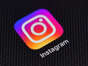The Instagram app logo is displayed on an iPhone.