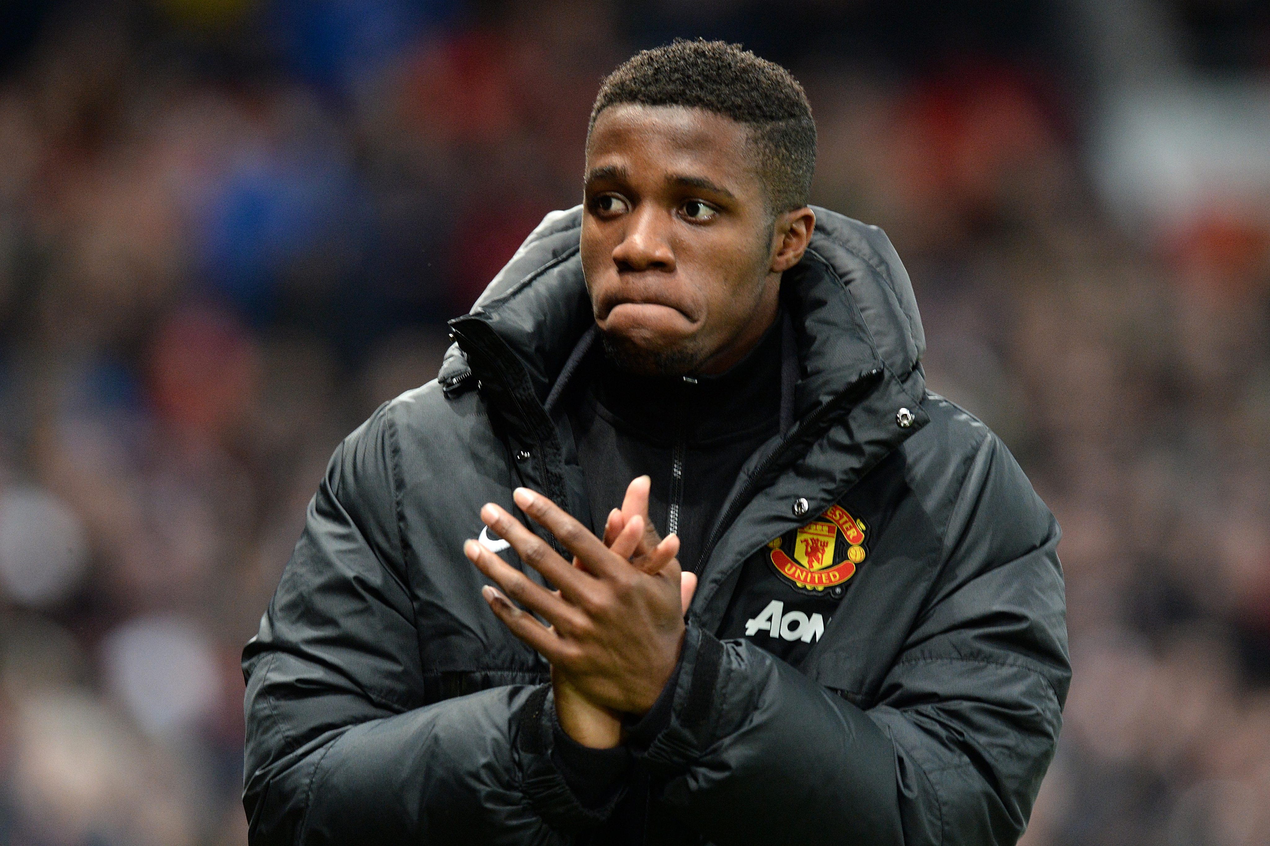 Wilfried Zaha, Manchester United   (Photo by Martin Rickett/PA Images via Getty Images)