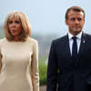 French President Emmanuel Macron and his wife Brigitte Macron welcome G7world leaders at the G7 summit in Biarritz, France, August 24, 2019. REUTERS/Christian Hartmann