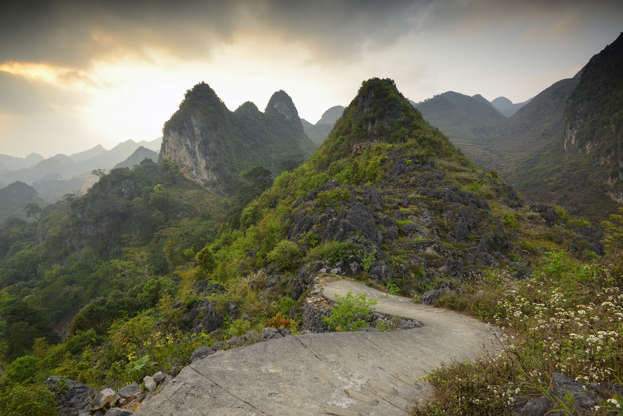 슬라이드 7/14: Dong Van Geopark ( Global Geological park ), situated in  Ha Giang province, border of Vietnam and China, UNESCO World heritage site, April 2018, North Vietnam