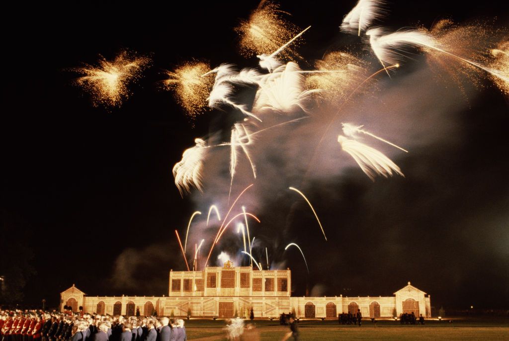<p>A firework display took place over London on the eve of Charles and Diana's wedding on July 28, 1981.</p>