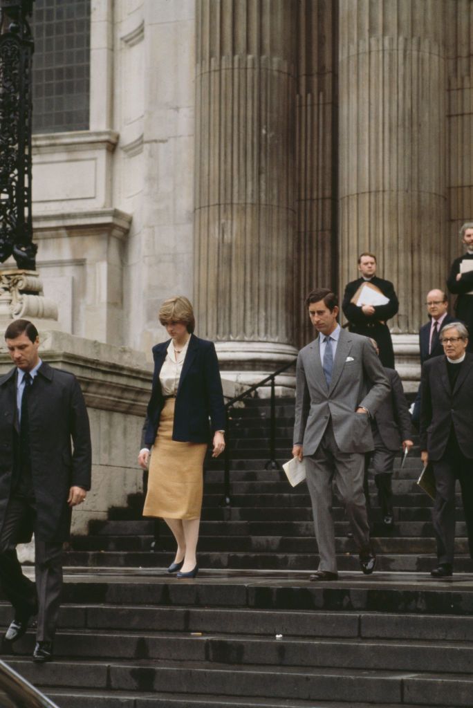 <p>Diana and Charles are seen leaving St. Paul's Cathedral after their first wedding rehearsal on June 12, 1981—47 days before the big day. Hey, if you were getting married in front of, oh, I don't know, the entire world, you'd want lots of practice too.</p>