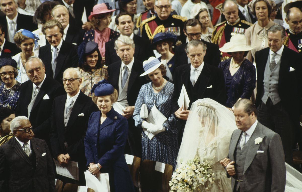 <p>The pews were packed with more than 3,500 guests. Shout out to Prime Minister Margaret Thatcher to Diana's right.</p>