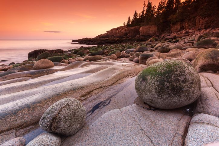 Slide 25 of 29: The sunrises at Acadia National Park are uniformly stunning and make an excellent argument for getting up early. Having said that, we don't want to give short shrift to the sunsets, which are ideal for staring at until they disappear into the night.
