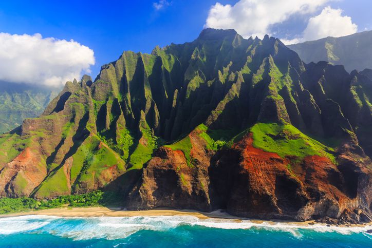 <p>A 17-mile stretch of the island's north shore features razor-sharp cliffs perched high above the Pacific ocean, waterfalls  and beautiful beaches.  This mountainous shoreline and its nearby valley is a sacred place home to some of the first Hawaiian communities.  </p>