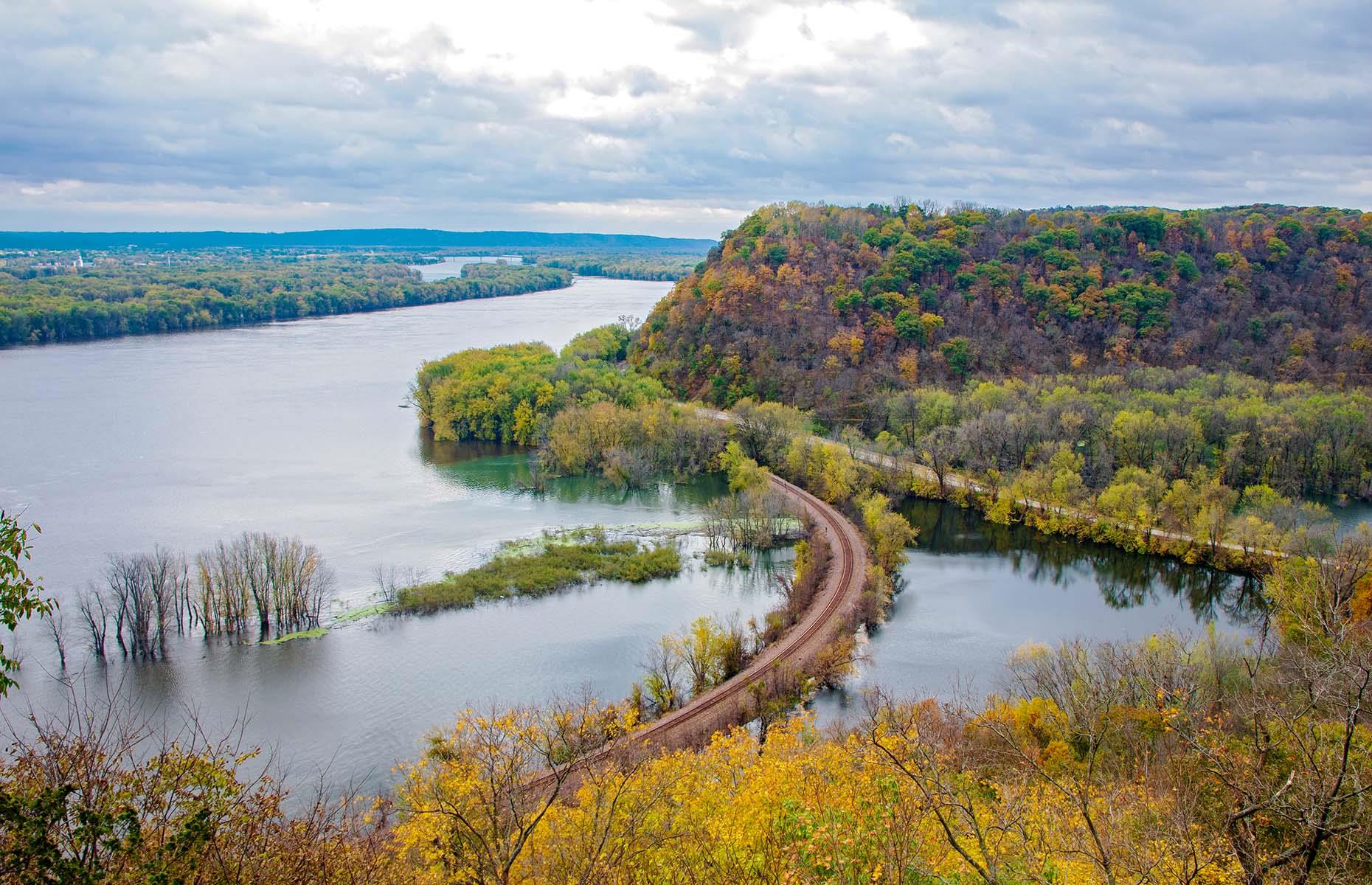 <p>Traversing 10 states in total, <a href="https://www.visittheusa.co.uk/trip/going-down-great-river-road">this epic patchwork of highways and roads</a> follows the Mississippi River for around 3,000 miles (4,828km) – eight of those stretches of road have been designated an All-American Road this year. Passing through sprawling cities like New Orleans, Memphis and St Louis, following the Natchez Trace Parkway and winding past prehistoric burial mounds at Effigy Mounds National Monument (pictured), the route is dynamic and wonderfully eclectic with myriad attractions along the way. Just one constant remains though – the legendary river itself.</p>  <p><strong><a href="https://www.loveexploring.com/galleries/108060/americas-most-beautiful-rivers">Check out America's most beautiful rivers</a></strong></p>