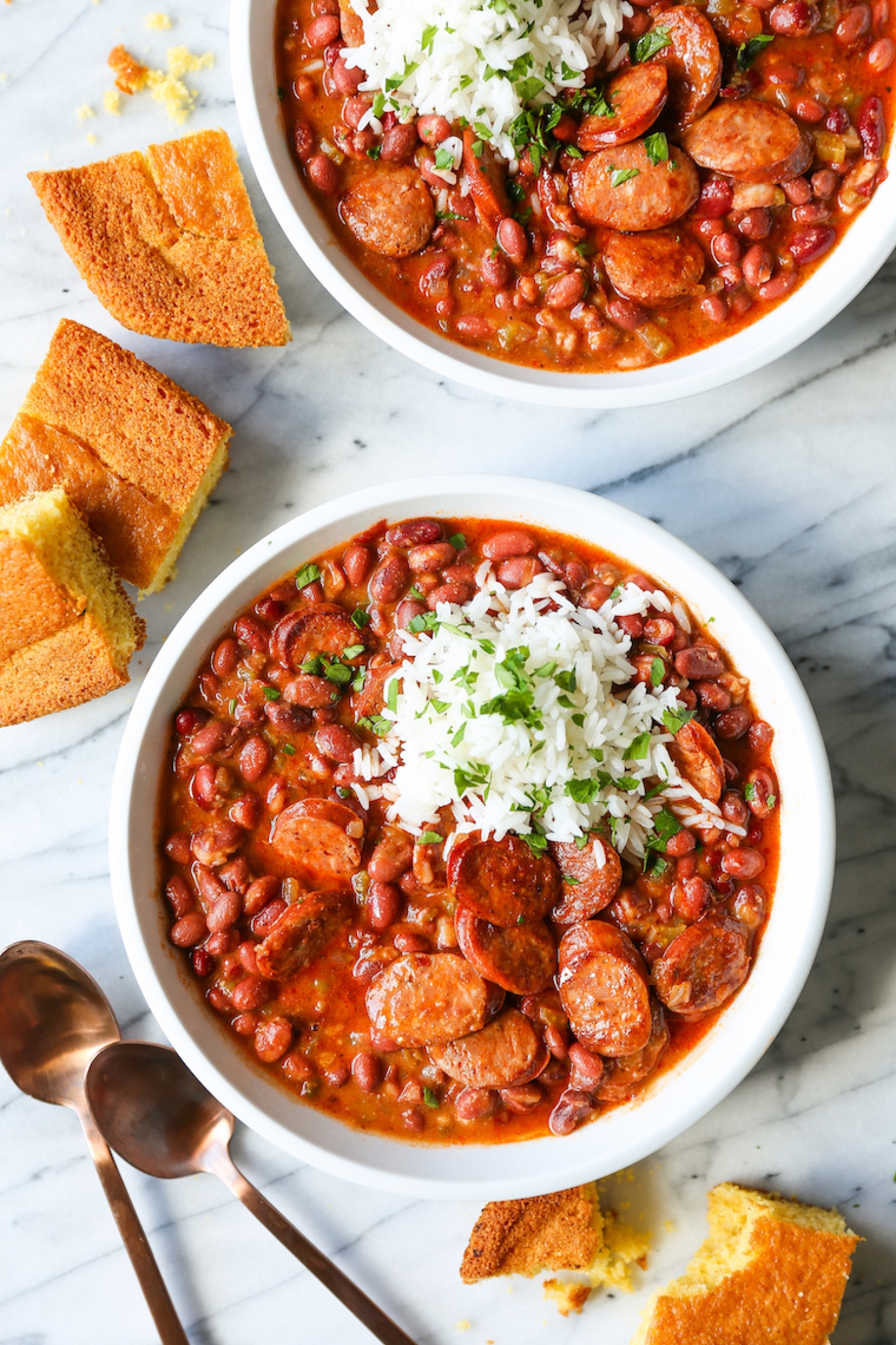 <p>Red beans and rice is a beloved classic Louisiana dish for a reason! It's smoky, spicy and oh-so-comforting. Plus, it's easy to make with canned beans, meaning prep time is kept to an absolute minimum. <a href="https://damndelicious.net/2019/04/15/red-beans-and-rice/" rel="noopener">Get the recipe here.</a></p>