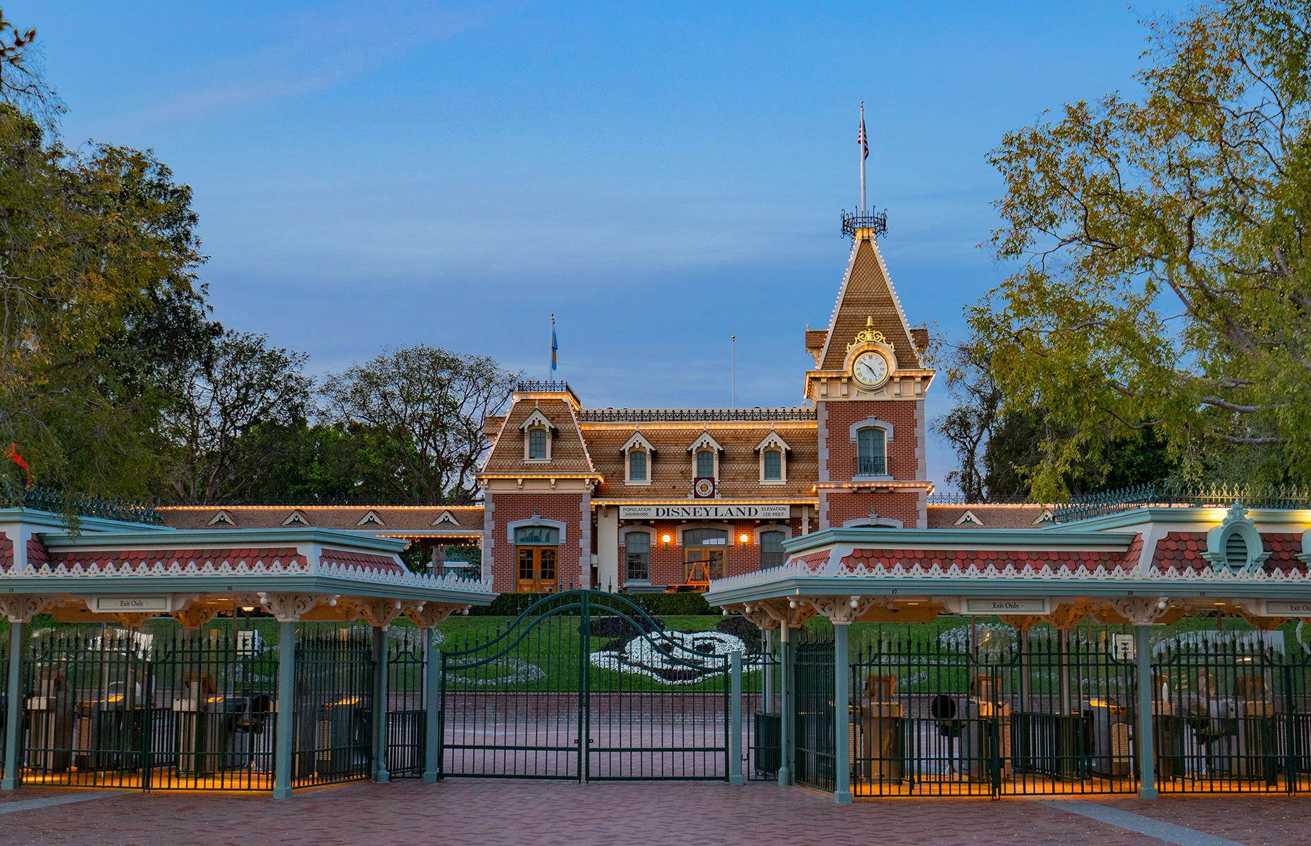 Disney's magic was dimmed for a while in 2020, as the COVID-19 pandemic closed parks around the world. This dusk shot shows the gates of California's eerily quiet Disneyland Park firmly shuttered on 21 November 2020. It finally opened again in April 2021, after a 13-month closure.