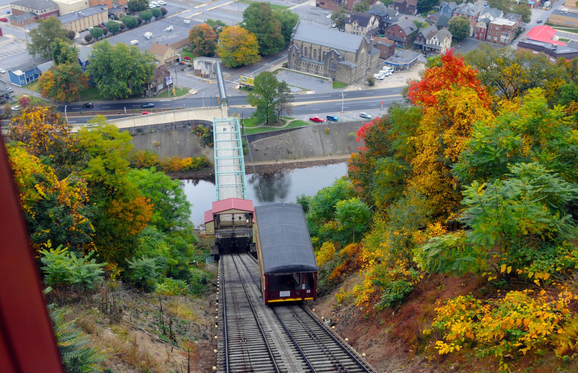 <p>Billed as the world’s steepest vehicular inclined plane, this <a href="https://www.inclinedplane.org/history/">stretch of train track</a> goes straight up a hill from the valley that contains the town of Johnstown. Johnstown was quite famously devastated by a flood in 1889 and the tracks were built to transport inhabitants to a new, safer community higher up the valley. The incline did its job again in 1936 when another flood struck and the train brought 4,000 people upwards to dry land.</p>  <p><a href="https://www.loveexploring.com/galleries/90532/the-worlds-worst-floods?page=1"><strong>These are the world's worst-ever floods</strong></a></p>