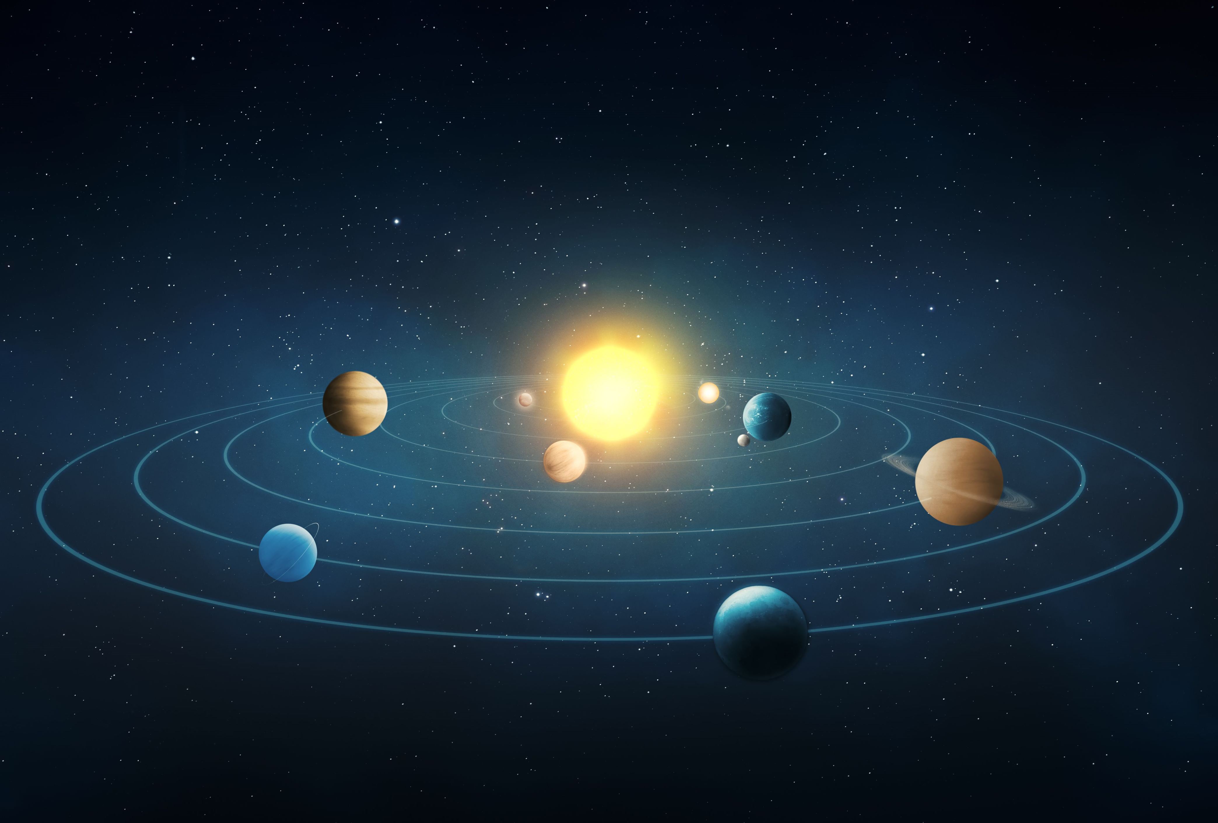 <p class="MsoNormal">The planets in our solar system all orbit in the same direction and are all on the same plane. The path that the planets follow is called the ecliptic, which <a href="https://www.universetoday.com/15959/interesting-facts-about-the-solar-system/">supports the theory</a> that the solar system formed from a large cloud of dust and gas that condensed and began to spin.</p>