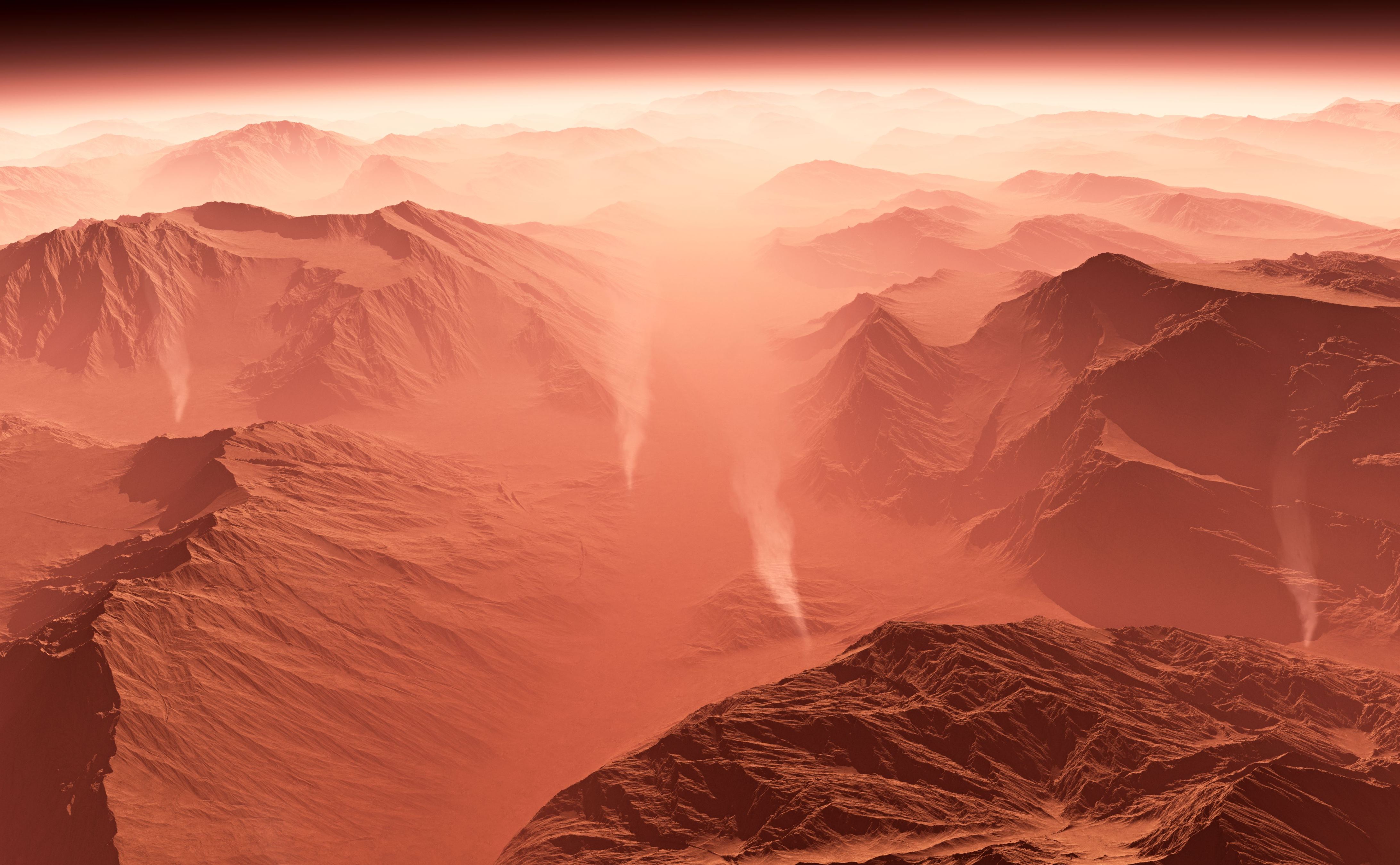 <p class="MsoNormal">If you like dust storms, go to Mars immediately! The planet has <a href="https://www.factslides.com/s-Solar-System">the biggest ones in the entire solar system</a>, they can last for months, and can cover the entire planet.</p>