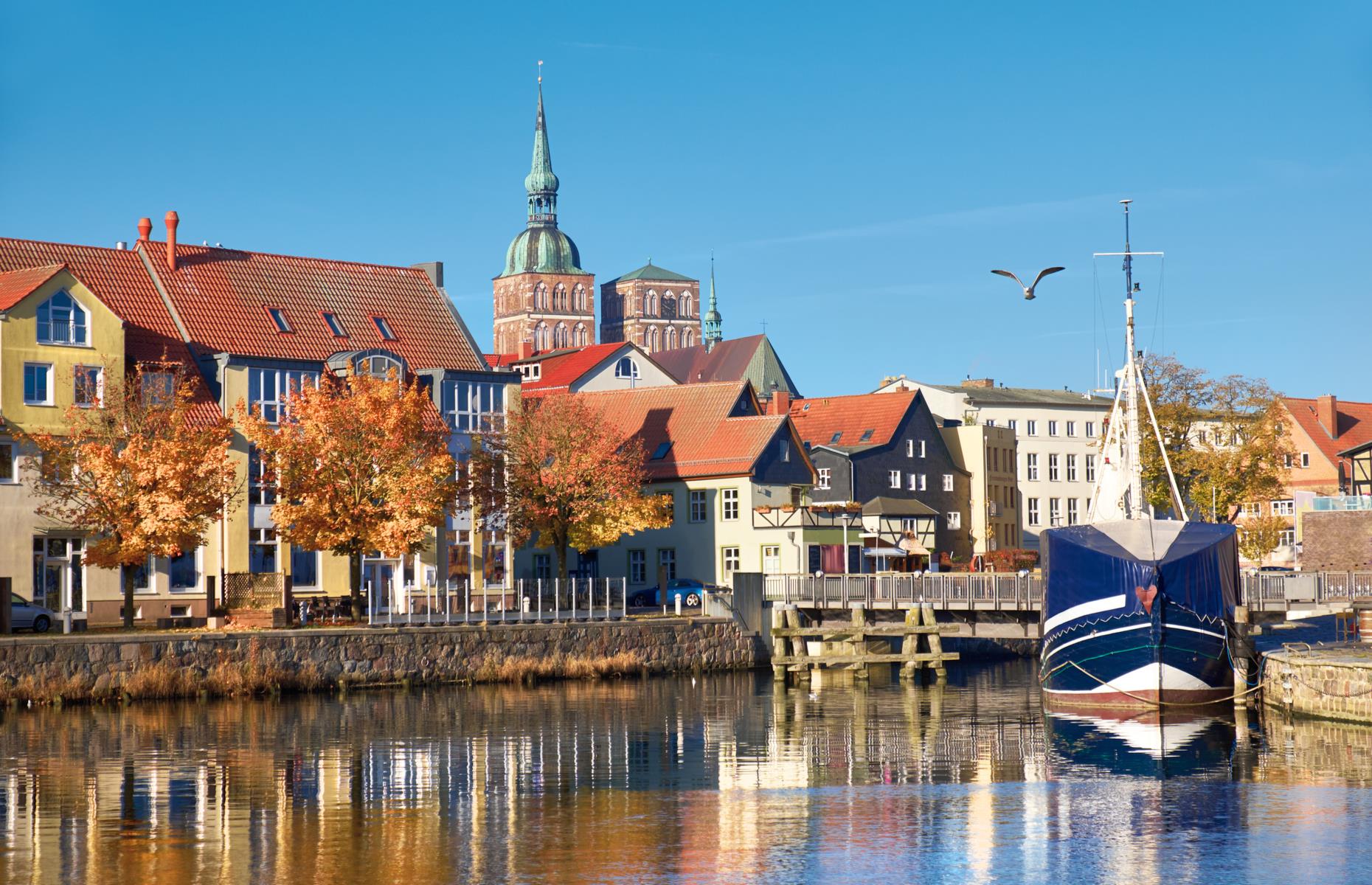 <p>Take a trip to the seaside and breathe in the fresh salty air. This roughly 250-mile (402km) seaside drive showcases the glorious beauty of the Baltic coast, or “German Riviera”, tracing the shoreline from Lübeck – known for its medieval and Gothic architecture – and along the northern edge of the country. Opt for coastal roads that skim past the water, passing beaches, sand dunes and waterfront towns like Wismar and Stralsund (pictured).</p>
