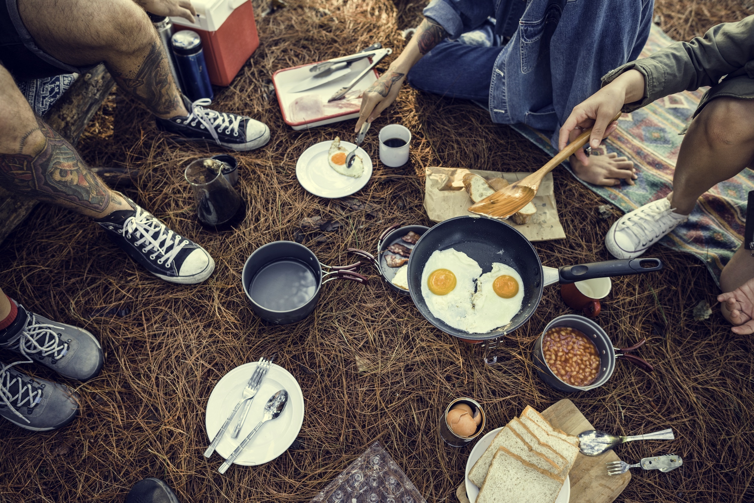 Simple camping food