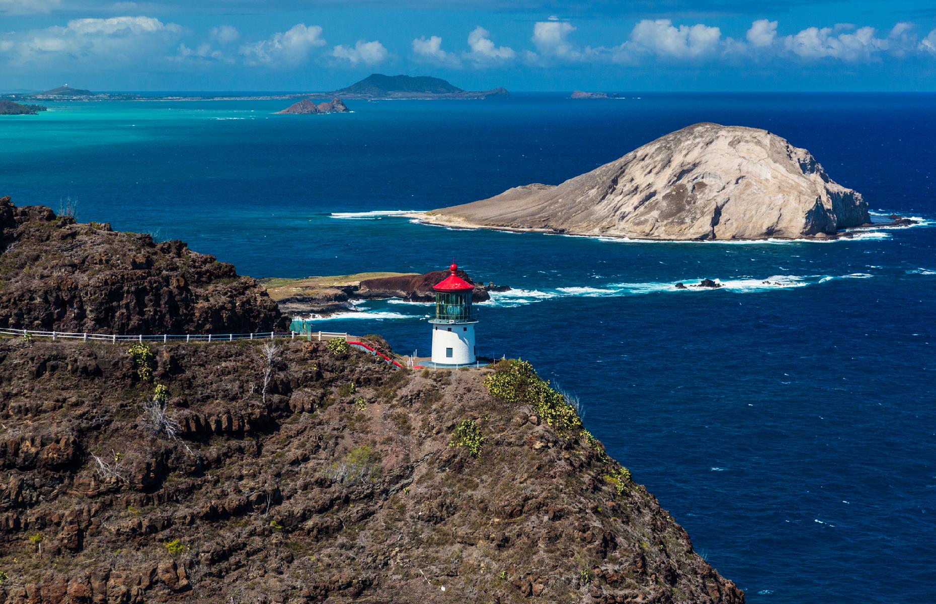<p>An easy trip from Honolulu is the Makapuu Lighthouse, perched on a cliff on the very eastern tip of Oahu. It dates to the early 20th century and can be taken in on a straightforward two-mile (3km) hike along a paved trail. Pause at the many lookout points to soak in the handsome lighthouse and make out the isle of Molokai in the far distance. </p>  <p><a href="https://www.loveexploring.com/galleries/87044/americas-most-beautiful-lighthouses-you-can-visit?page=1"><strong>See more of America's most beautiful lighthouses here</strong></a></p>