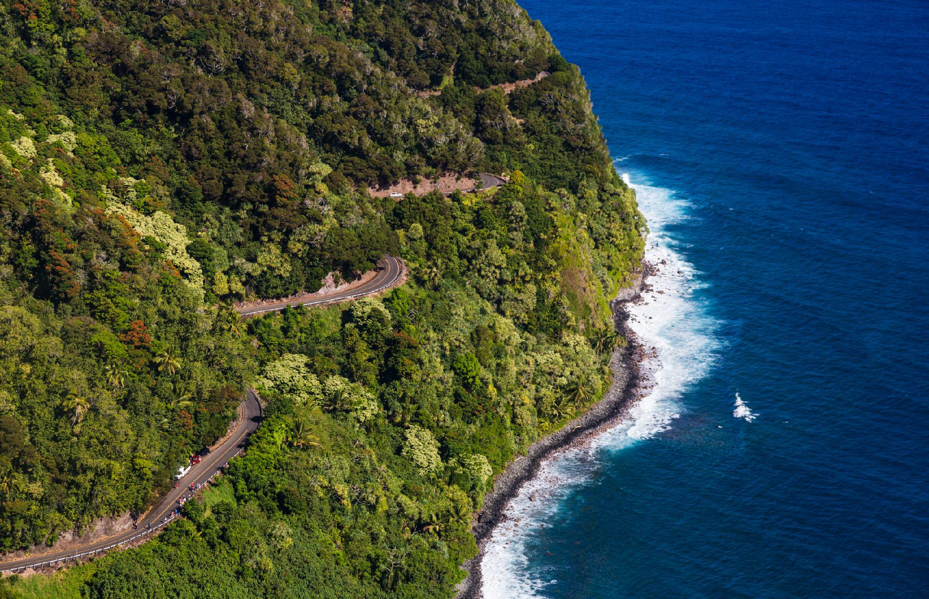<p>The Road to Hana, or Hana Highway, in Maui is probably Hawaii's best-known road trip. Spooling out for around 52 miles (84km), the route offers pinch-me views of Maui's eastern coastline, slicing through forest and whisking drivers past waterfalls and across dramatic bridges. You'll finish up in the village of Hana, where you can enjoy life at a slower pace for a while. </p>  <p><a href="https://www.loveexploring.com/galleries/97470/most-beautiful-scenic-byway-in-every-state?page=1"><strong>Discover the most beautiful byway in every state</strong></a></p>