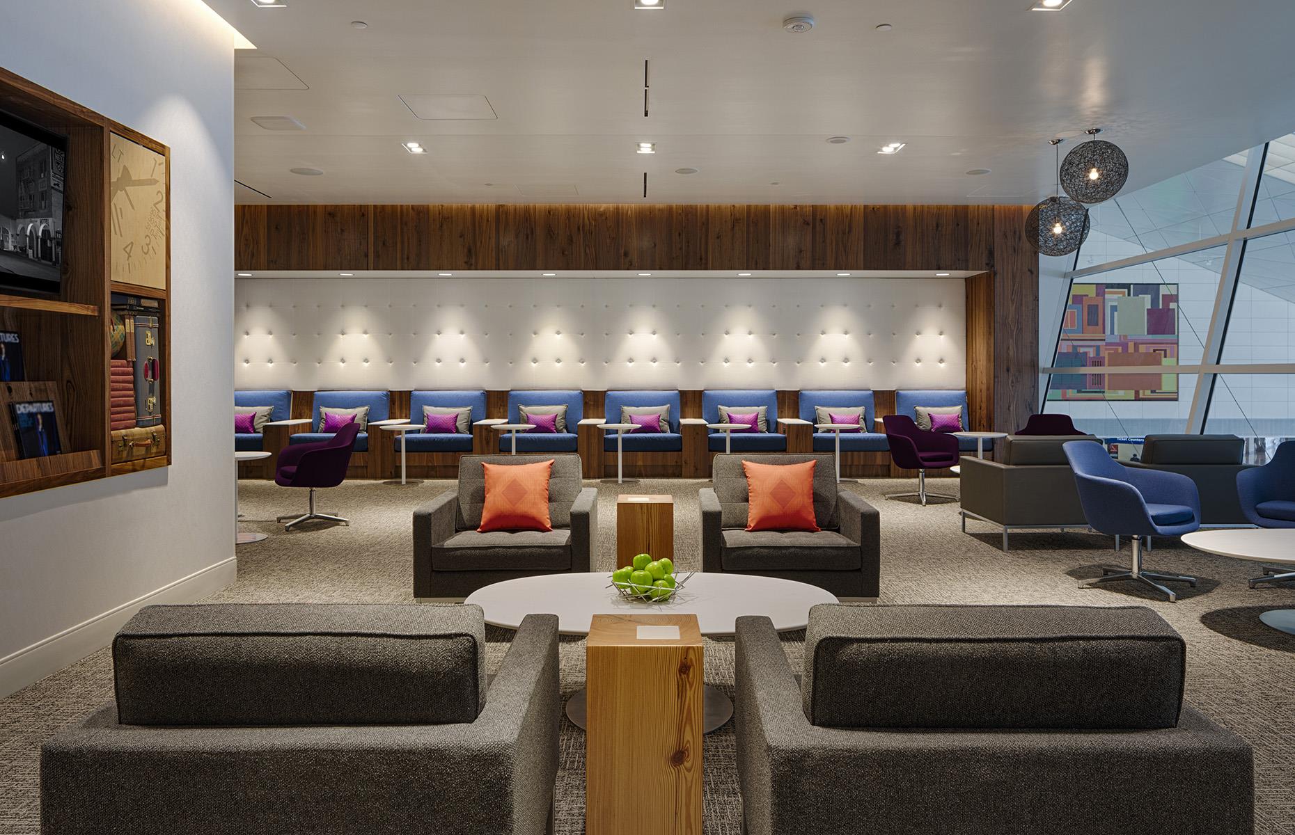 <p>If you're passing through Dallas, the <a href="https://thecenturionlounge.com/locations/dfw/">American Express Centurion Lounge</a> makes it very difficult to continue with your onward journey. This lounge really goes the extra (air)mile for its customers. Forget the sad buffets of other airport lounges – here there's an à la carte menu designed by James Beard Award-winning chef Dean Fearing, with dishes like vanilla French toast for breakfast or Texas mole for dinner.</p>