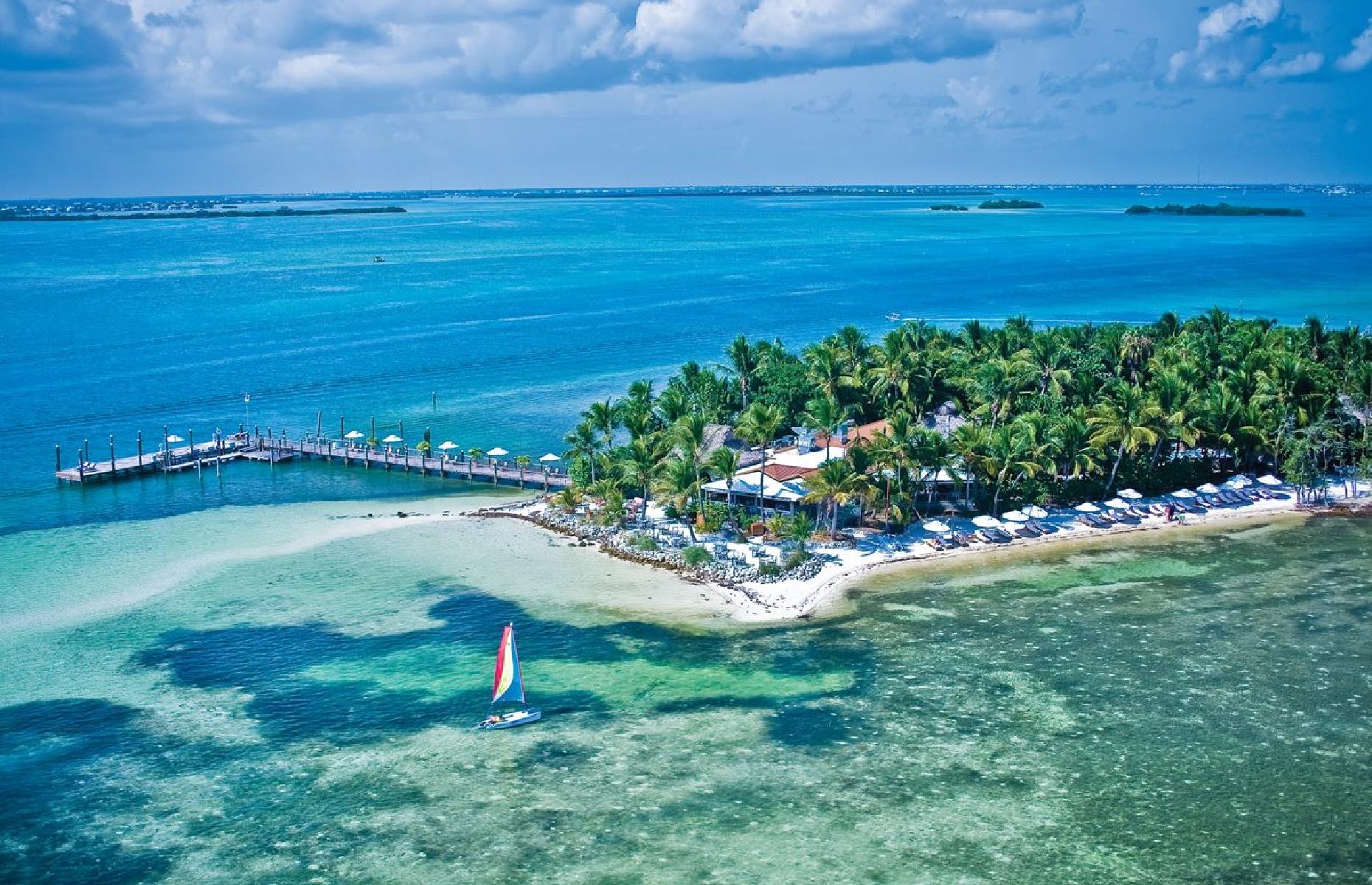 <p>The Florida Keys are as tropical as it gets on the continental US and this gorgeous private island spa and resort feels like it could be in the Caribbean. <a href="https://www.littlepalmisland.com">The resort</a> is accessible by sea plane or boat and guests are welcomed with a shoreside reception. Once on the island, visitors can spend their days lounging on white sand beaches under the palms, relaxing in bungalow suites, unwinding in the spa and just drinking in the surroundings.</p>  <p><strong><a href="https://www.loveexploring.com/galleries/85410/americas-best-hotels-ranked-2021">These are America's best hotels</a></strong></p>