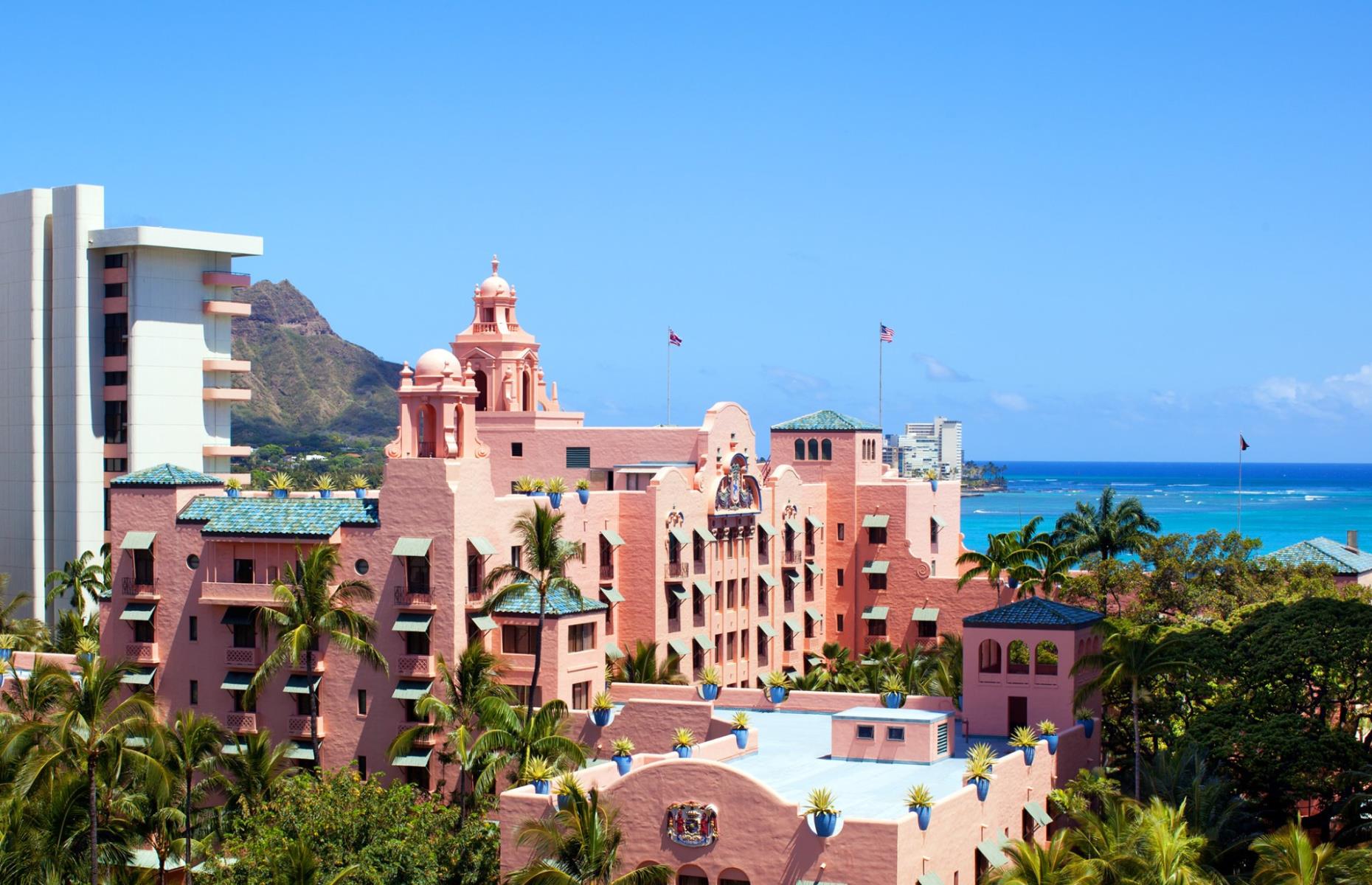 <p>While Hawaii has its share of ultra-modern resorts, there’s something magical about the nostalgic charm of this Waikiki resort. Known as the Pink Palace, <a href="https://www.royal-hawaiian.com/">The Royal Hawaiian</a> has been a top vacation destination for almost 100 years for good reason. The lavishly-decorated rooms, postcard-worthy pools and weekly luau dinners make it a jewel of Hawaii’s most legendary beach.</p>