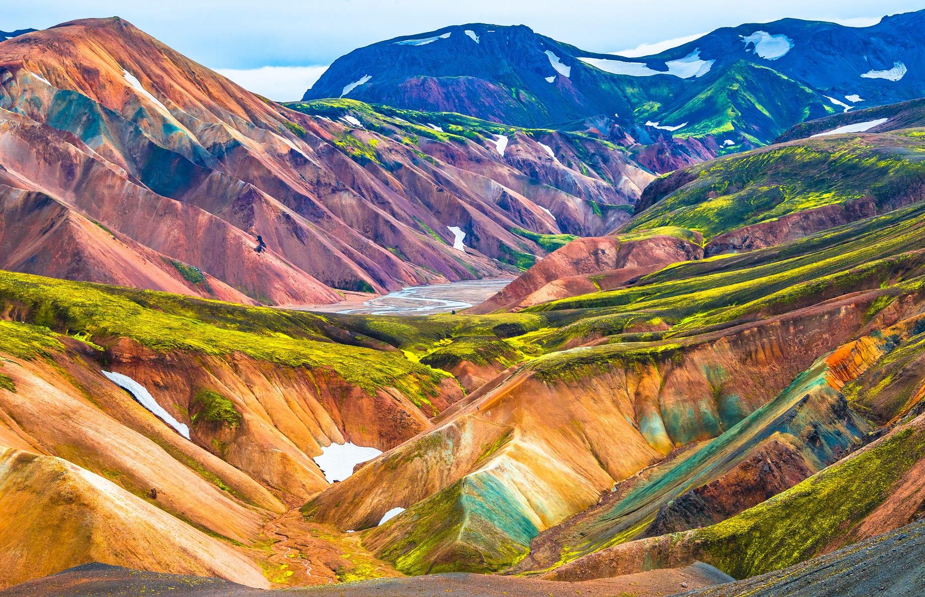 <p>Decorated with color, as if painted by hand, Landmannalaugar is an awe-inspiring place to while away a few hours. Located inside Fjallabak Nature Reserve, on the edge of the Laugahraun lava field, this vivid landscape was formed during a volcanic eruption in around 1477. As well as its candy-colored rhyolite mountains, that really have to be seen to be believed, the rugged valley in the southern highlands has geothermal springs and azure rivers.</p>  <p><a href="https://www.loveexploring.com/galleries/95345/rainbow-world-amazing-images-of-earths-most-colourful-natural-wonders?page=1"><strong>See more of Earth's most colorful natural wonders</strong></a></p>