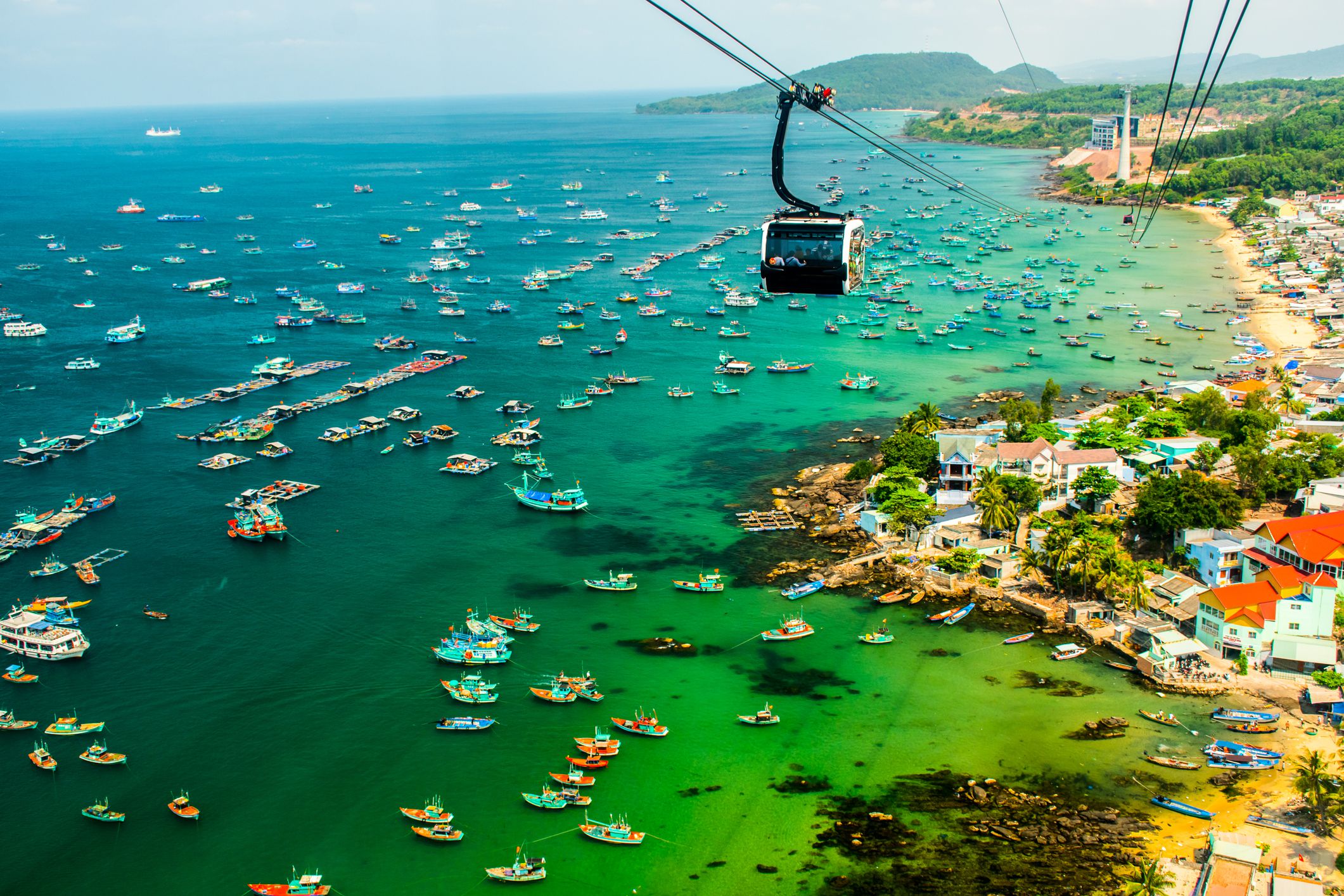 <p>Phu Quoc holds the Guiness record for the longest cable car, 7,899.9 meters, or about 4.9 miles. Riders will get a one-of-a-kind view of the city and its waterways. The city is also a popular destination for fishers. </p>