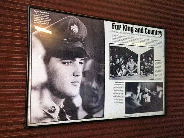<p>While some might have worried that putting Elvis’ career on hold while he served would do it harm, the opposite was true. The soundtrack to the first movie he made after his discharge, “G.I. Blues,” topped the Billboard chart for 10 weeks and it stayed on the chart for <a href="https://www.history.com/news/7-fascinating-facts-about-elvis">111 weeks</a>, the longest of any album in his career.</p><p>IMAGE elvis-army-framed | Wikicommons, Creative Commons Attribution-Share Alike 4.0, Nic shad</p>