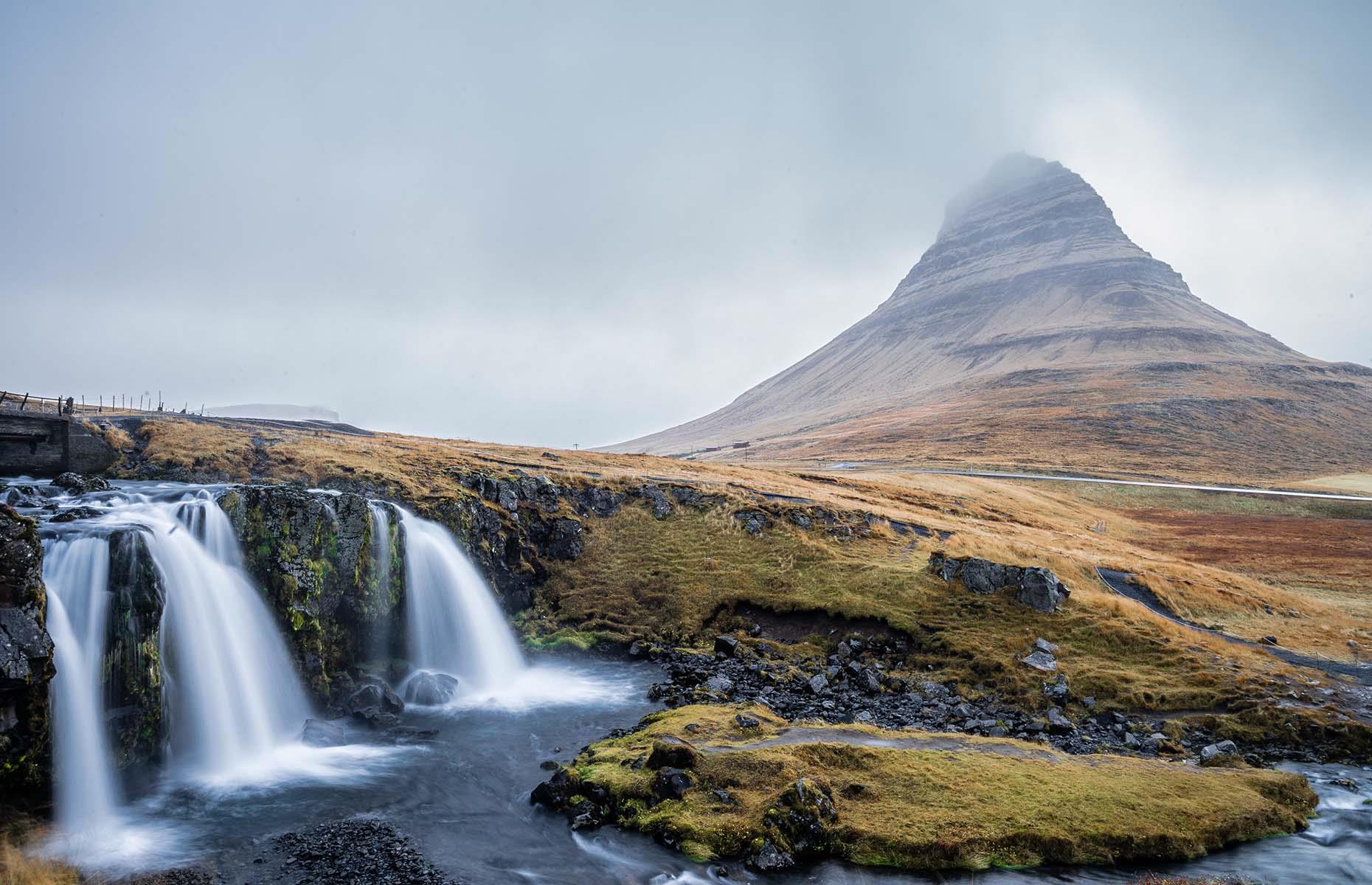 We've all heard of Everest and Fuji, and while these peaks are mesmerising in their own ways, Kirkjufell in Iceland is altogether more ethereal. The 1,519-foot (463m) mountain can be found on the island's western coastline, an area defined by crystalline fjords, geothermal pools and dynamic waterfalls. It's the most photographed peak in all of Iceland.